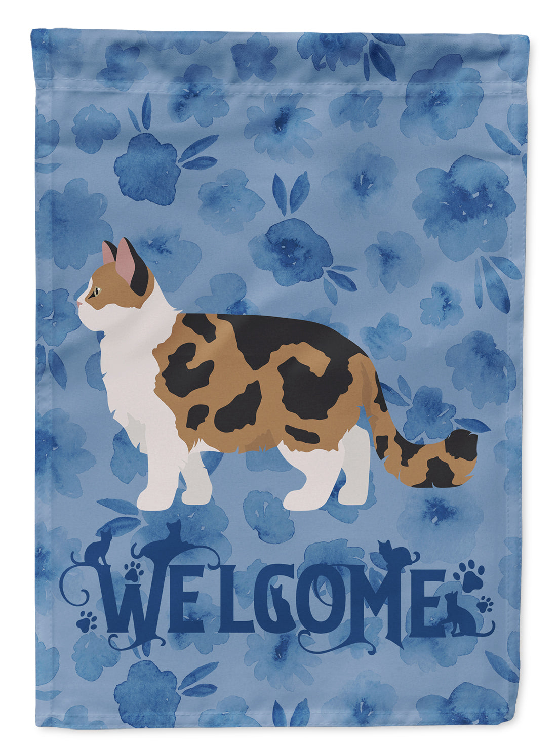 Ragamuffin #2 Cat Welcome Flag Canvas House Size CK4957CHF