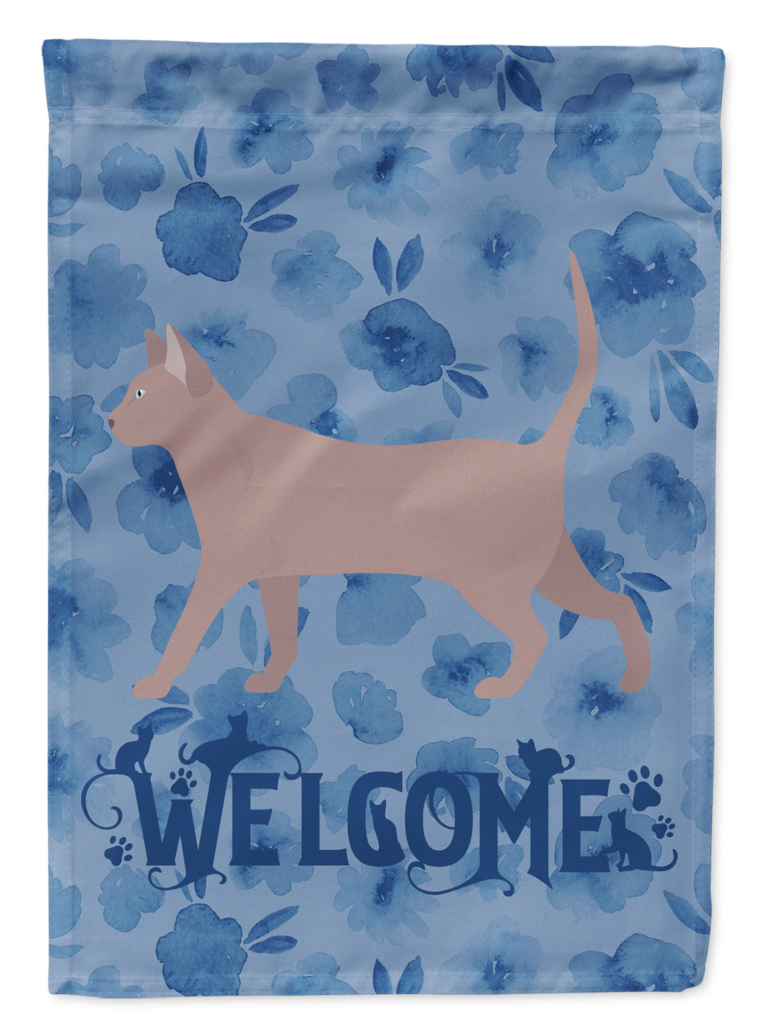 Thai Lilac #2 Cat Welcome Flag Canvas House Size CK4994CHF