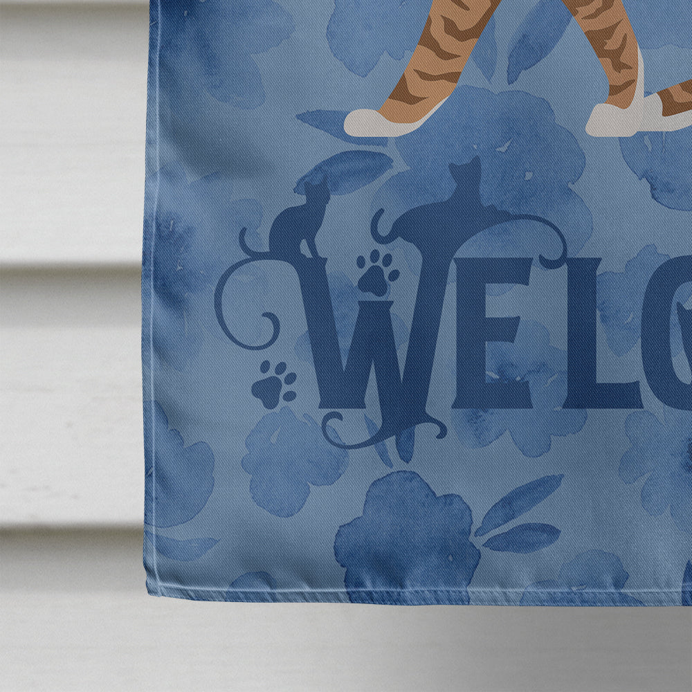 Toyger Cat Welcome Flag Canvas House Size CK4997CHF
