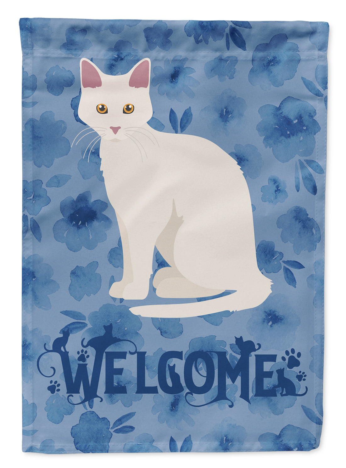 Aphrodite Giant Cat Welcome Flag Canvas House Size CK5010CHF