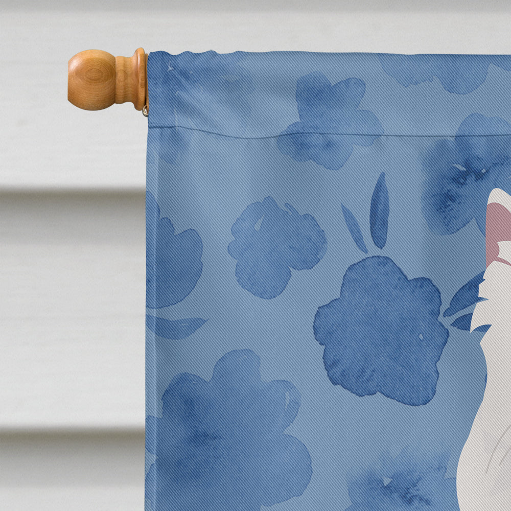 Asian Semi Longhaired Cat Welcome Flag Canvas House Size CK5012CHF