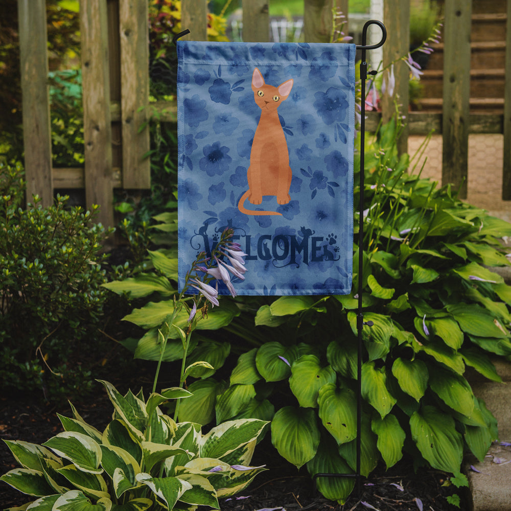 Devon Rex #1 Cat Welcome Flag Garden Size CK5028GF