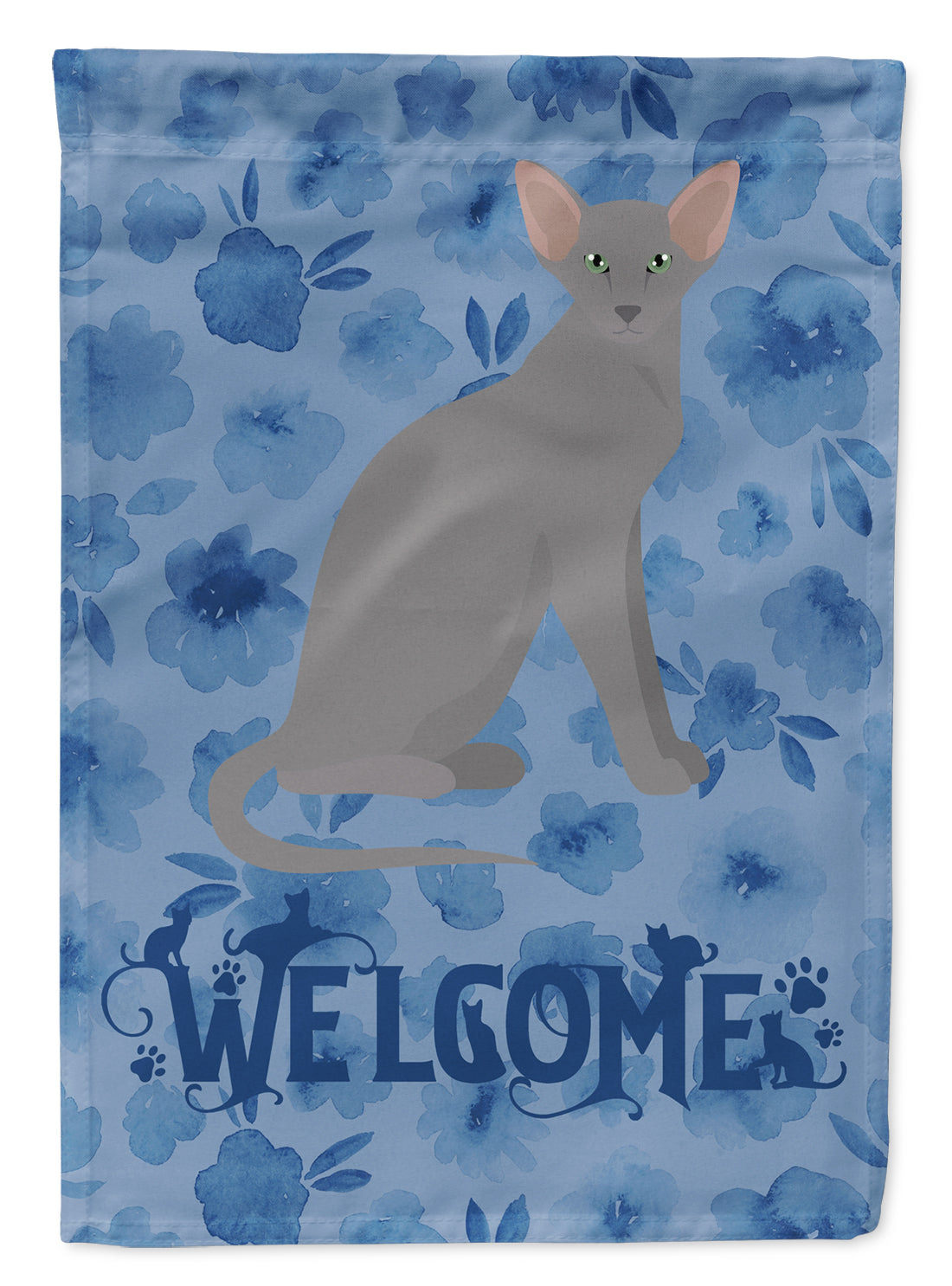 Oriental Shorthair Cat Welcome Flag Canvas House Size CK5049CHF