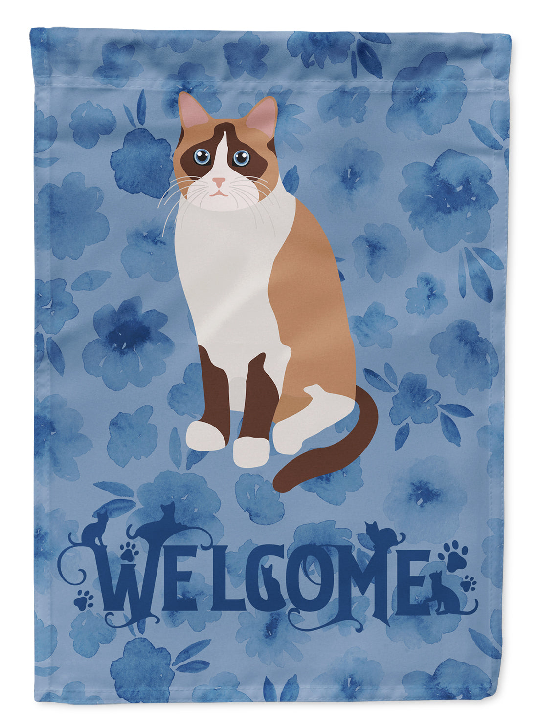 Snowshoe Cat Welcome Flag Canvas House Size CK5063CHF