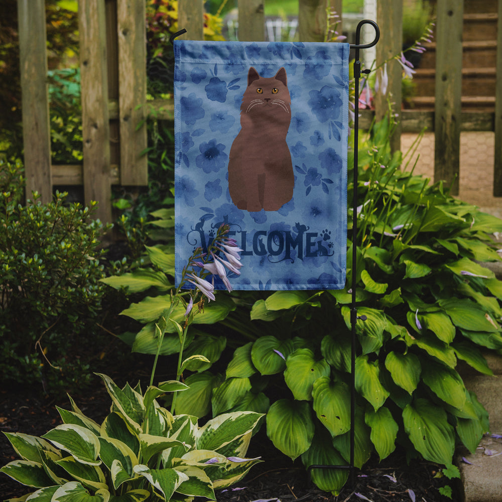 York Chocolate Cat Welcome Flag Garden Size CK5076GF