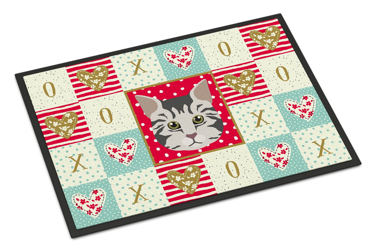 American Bobtail Cat Love Indoor or Outdoor Mat 24x36 CK5079JMAT by Caroline&#39;s Treasures