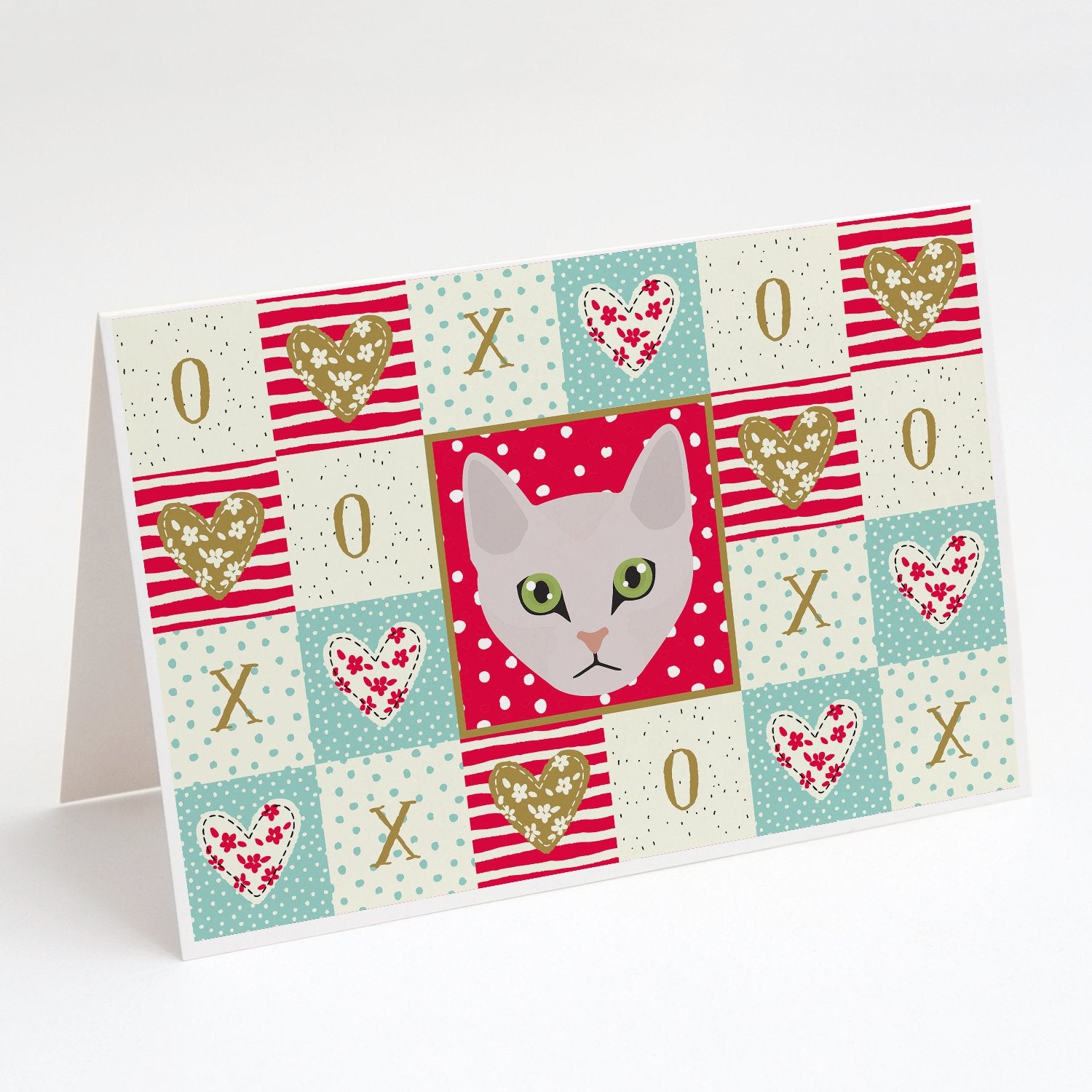 Buy this Burmilla Cat Love Greeting Cards and Envelopes Pack of 8