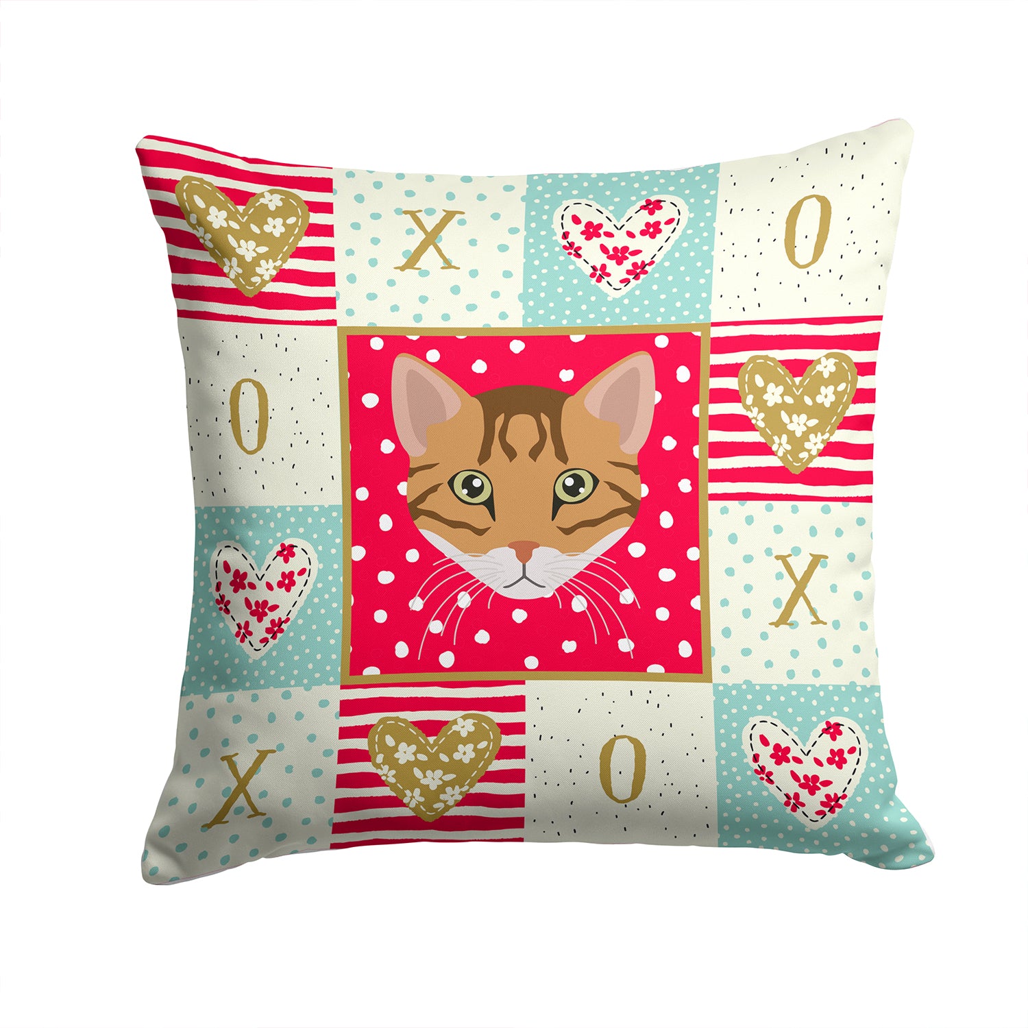 Cheetoh Cat Love Fabric Decorative Pillow CK5102PW1414 - the-store.com