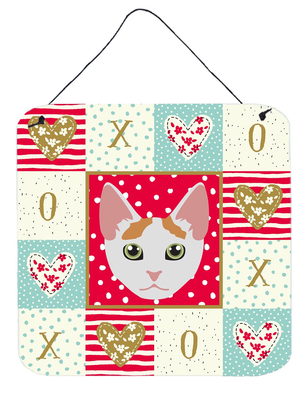 Japanese Bobtail Cat Love Wall or Door Hanging Prints CK5122DS66 by Caroline&#39;s Treasures