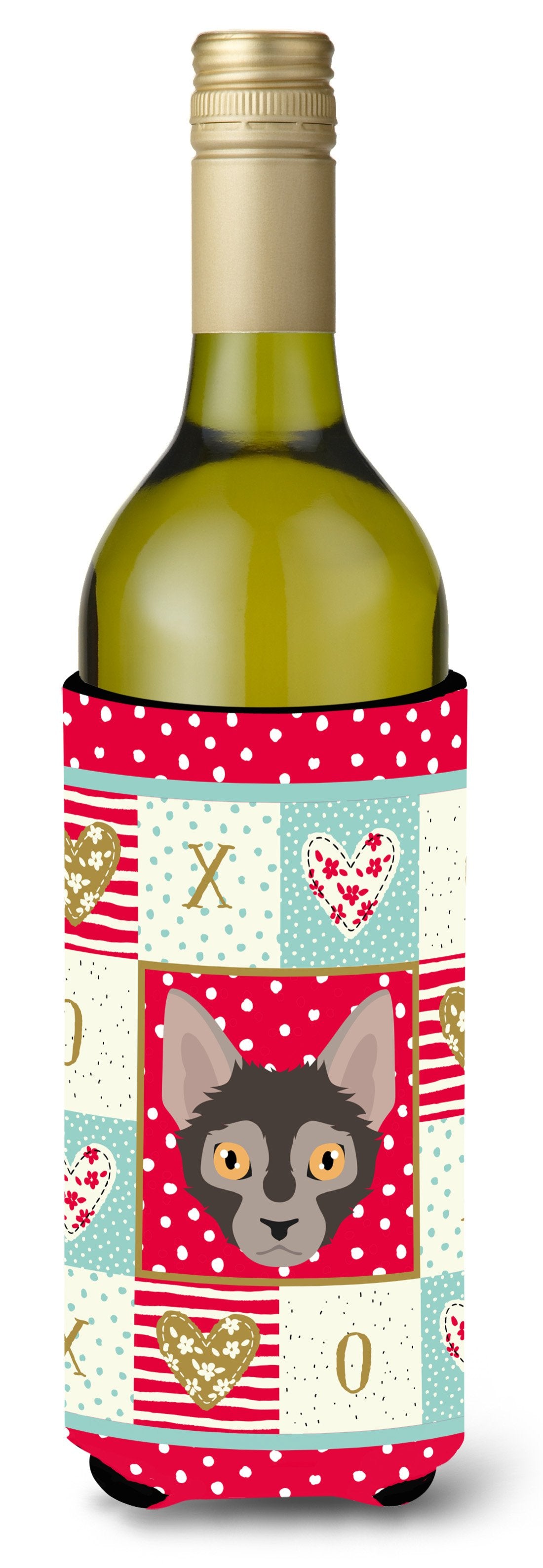 Lykoi Cat Wine Bottle Beverage Insulator Hugger CK5128LITERK by Caroline&#39;s Treasures