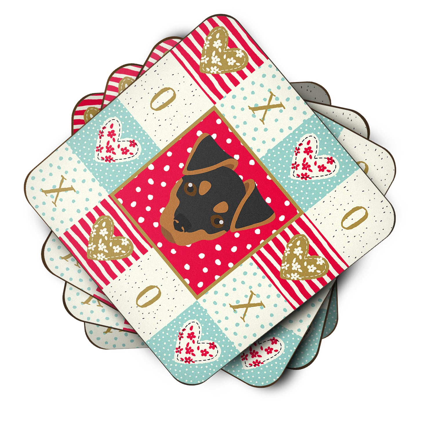 Set of 4 Japanese Terrier Love Foam Coasters Set of 4 CK5211FC - the-store.com