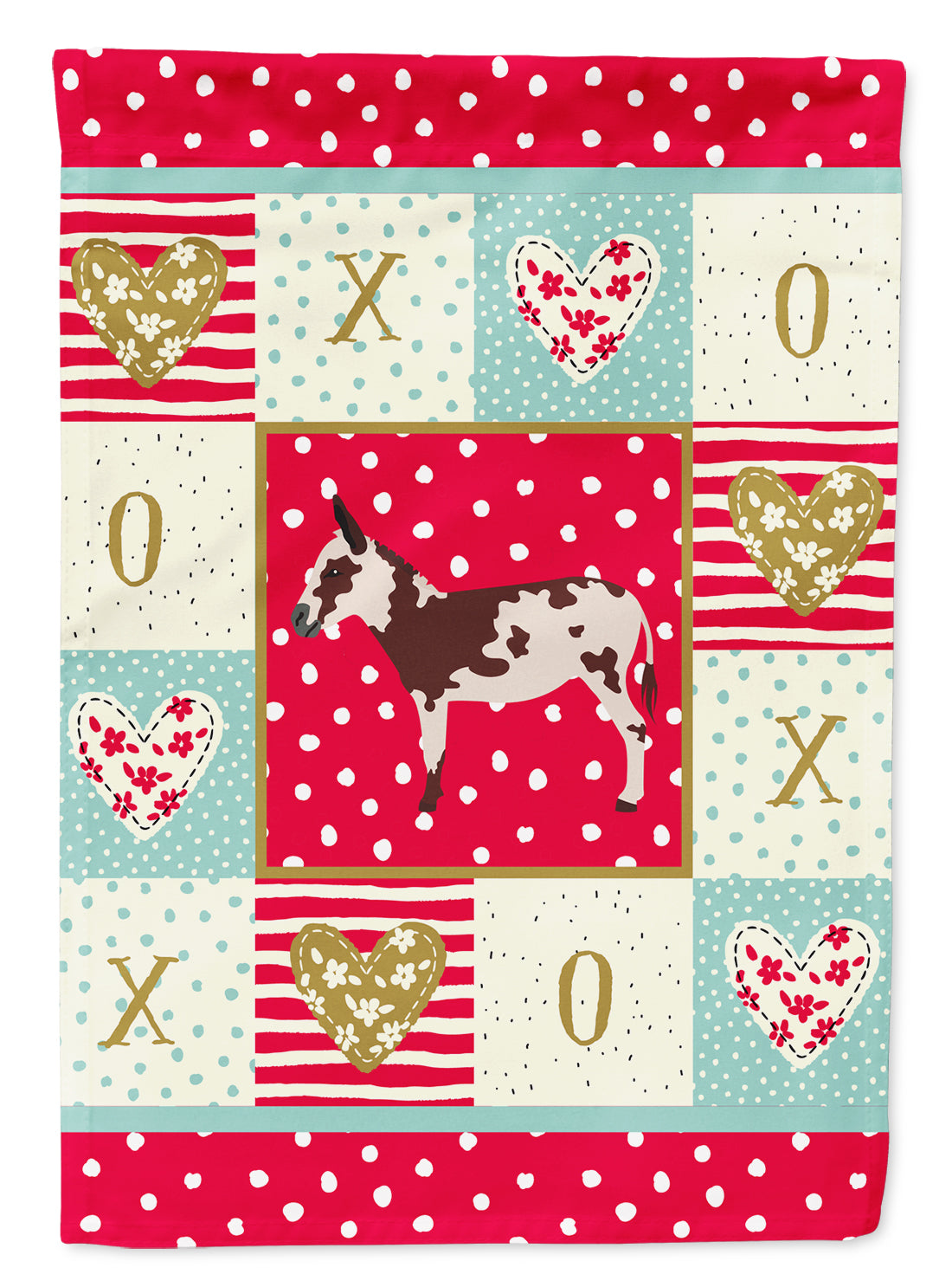 American Spotted Donkey Love Flag Canvas House Size CK5278CHF