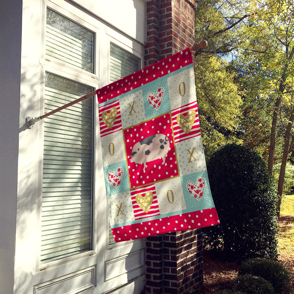 Gloucester Old Spot Pig Love Flag Canvas House Size CK5367CHF