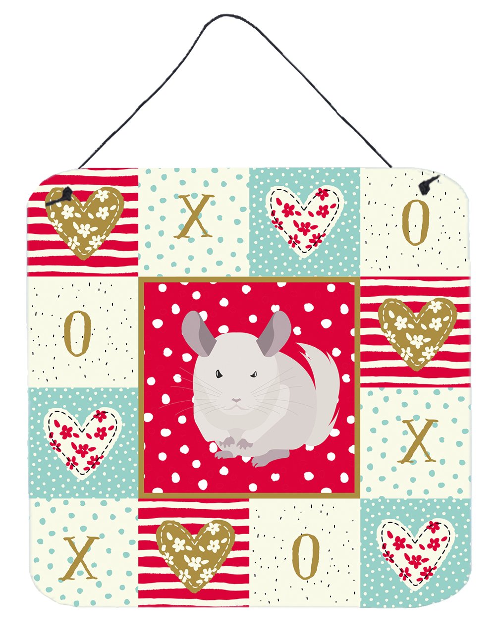 White Dominant Chinchilla Love Wall or Door Hanging Prints CK5425DS66 by Caroline's Treasures