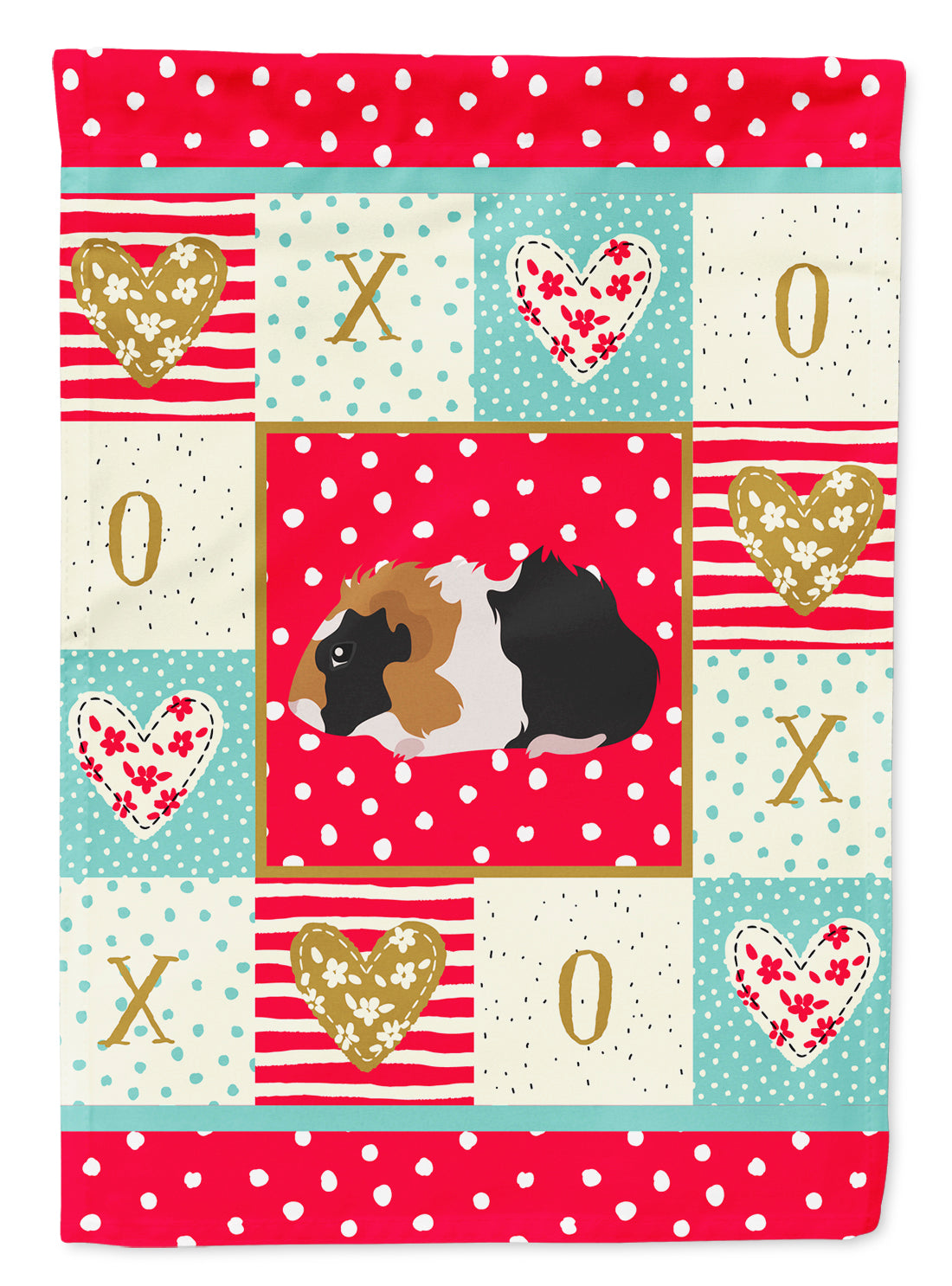 Abyssinian Guinea Pig Love Flag Canvas House Size CK5426CHF