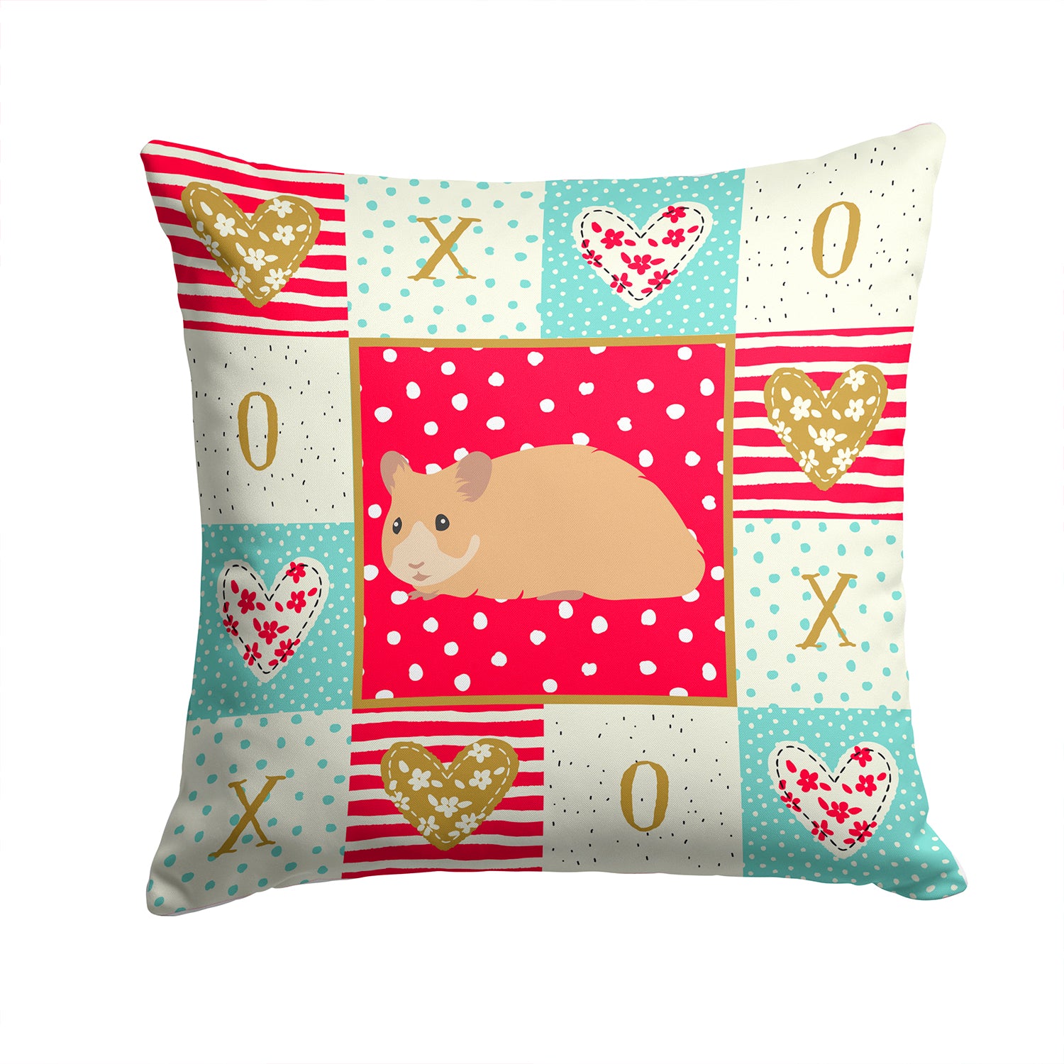 Syrian Golden Hamster Love Fabric Decorative Pillow CK5443PW1414 - the-store.com