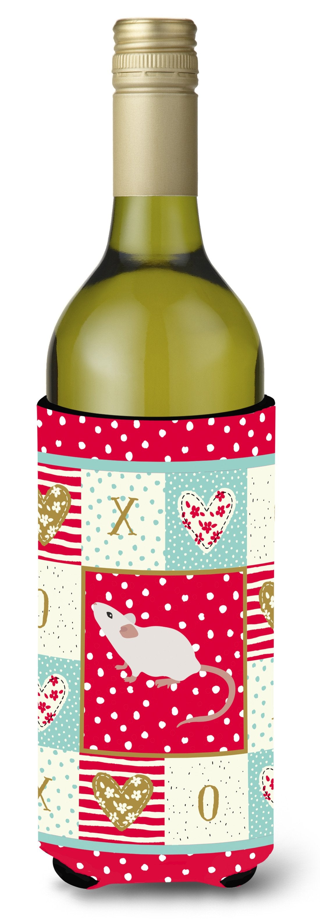 White Domestic Mouse Love Wine Bottle Hugger CK5454LITERK by Caroline's Treasures