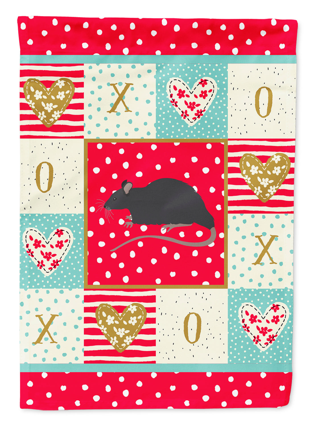 Black Rat Love Flag Garden Size CK5456GF