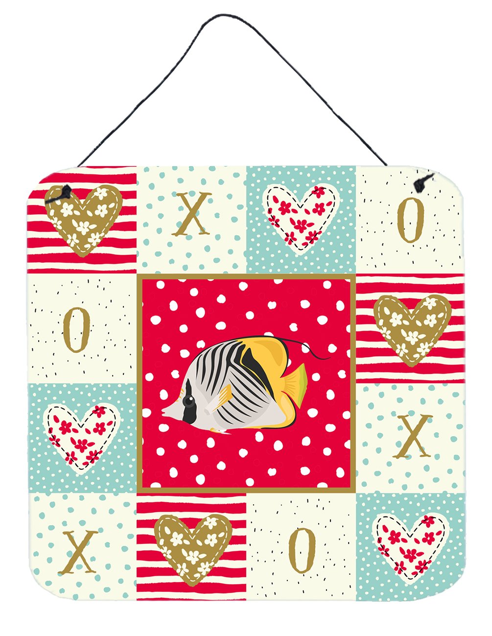 Butterfly Fish Love Wall or Door Hanging Prints CK5466DS66 by Caroline's Treasures