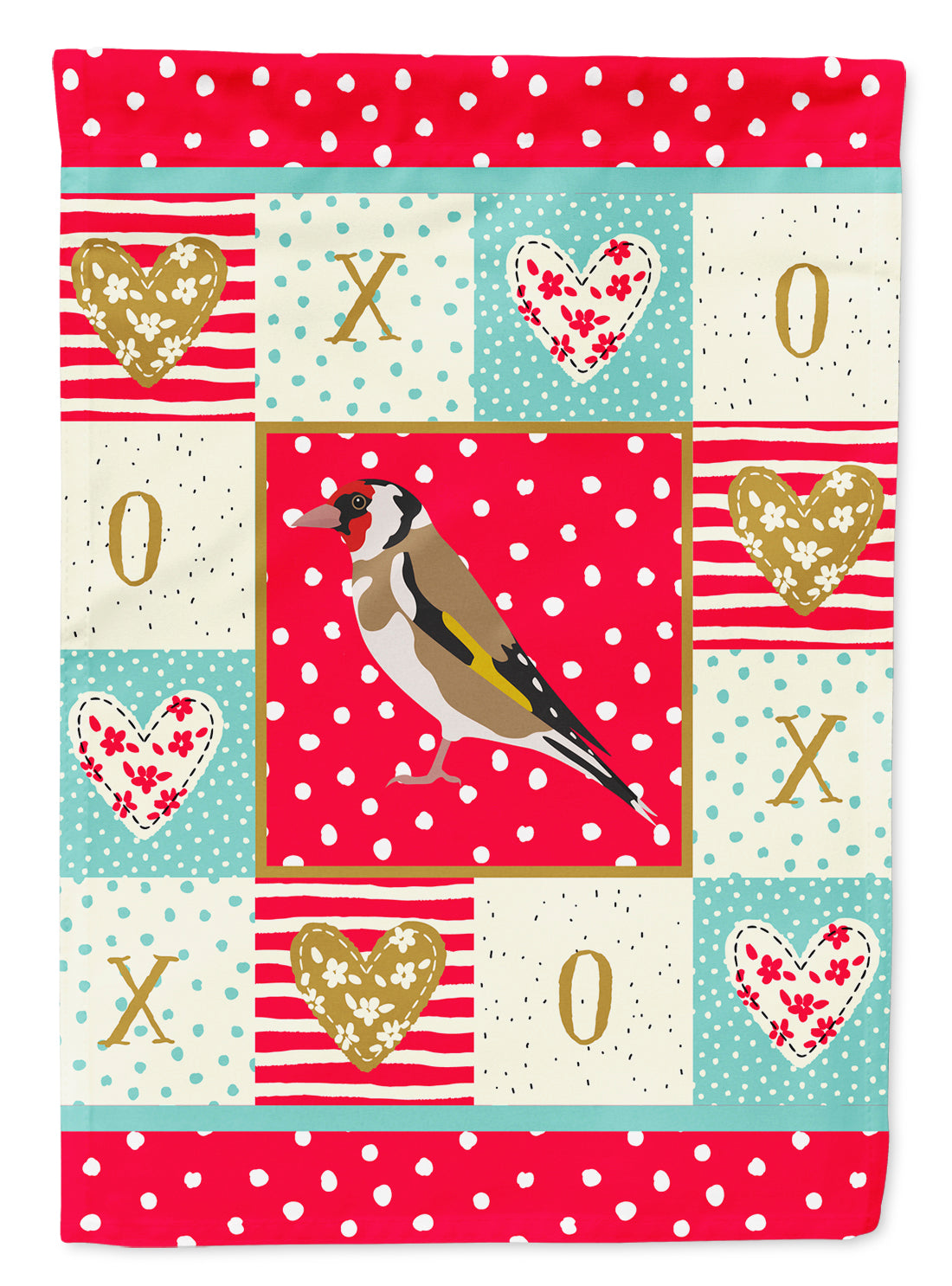 Gold Finch Love Flag Canvas House Size CK5512CHF