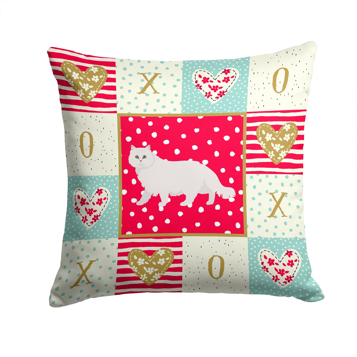 Chinchilla Persian Longhair Cat Love Fabric Decorative Pillow CK5583PW1414 - the-store.com
