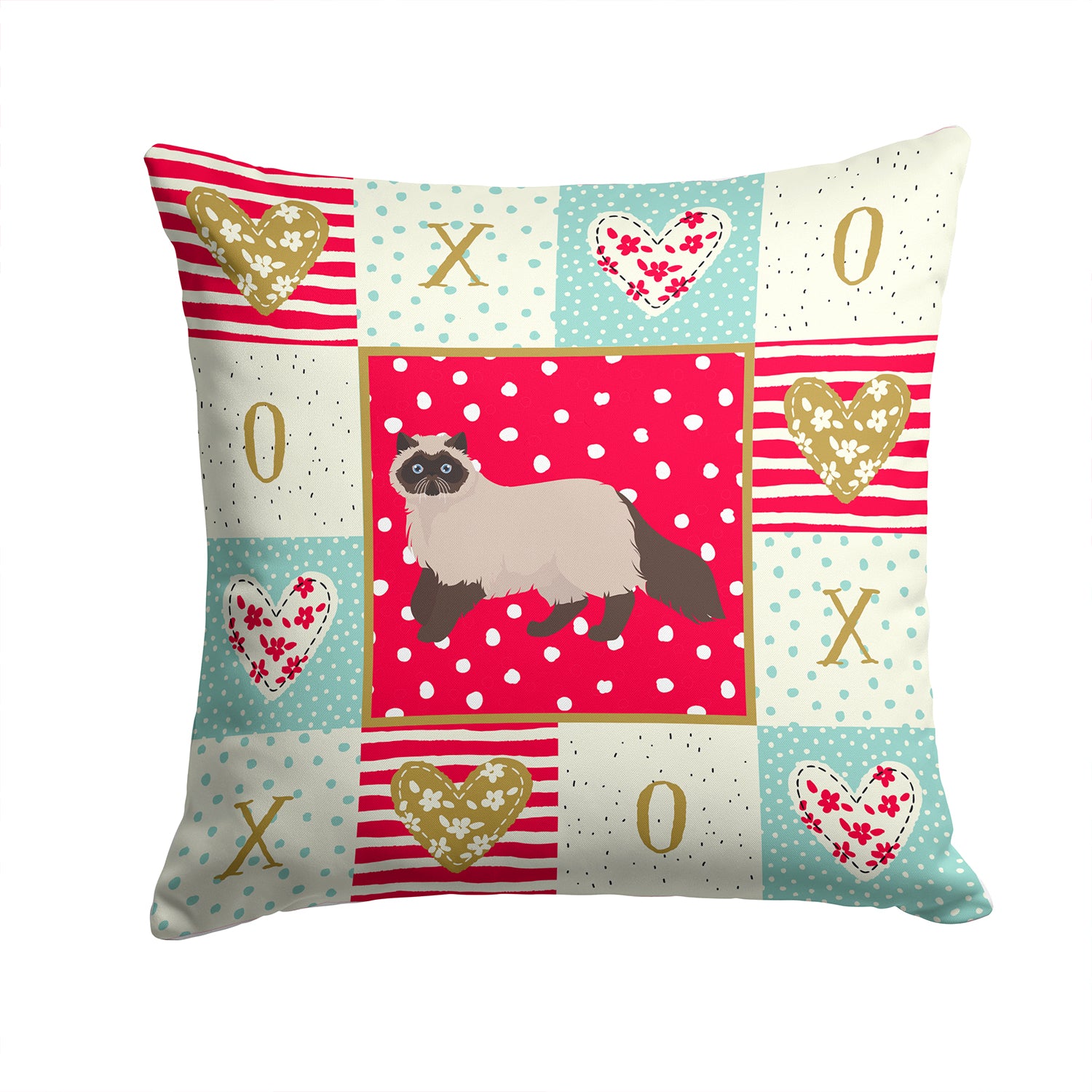 Colorpoint Persian Hymalayan Cat Love Fabric Decorative Pillow CK5587PW1414 - the-store.com