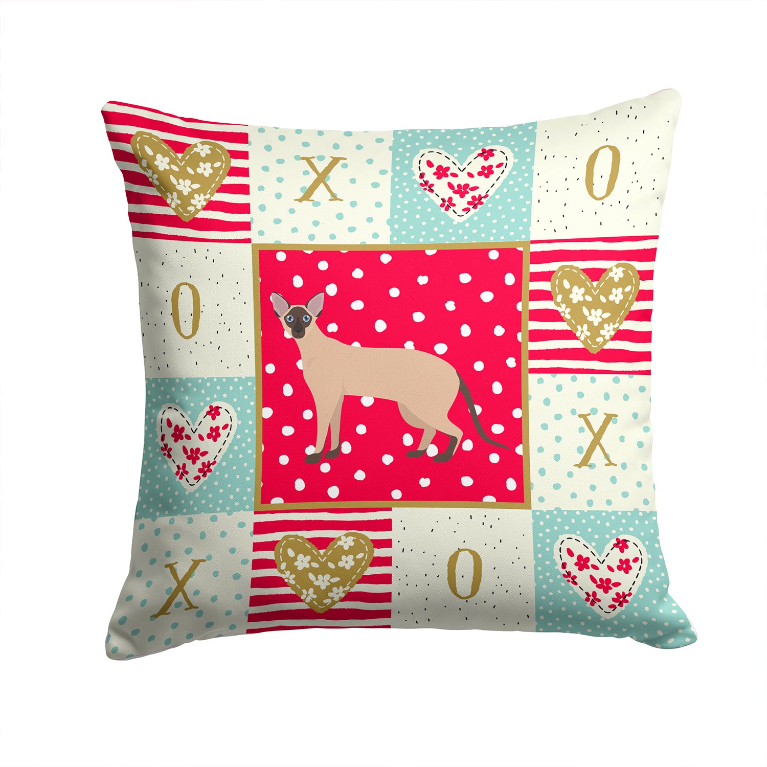 Colorpoint Shorthair #2 Cat Love Fabric Decorative Pillow CK5589PW1414 - the-store.com