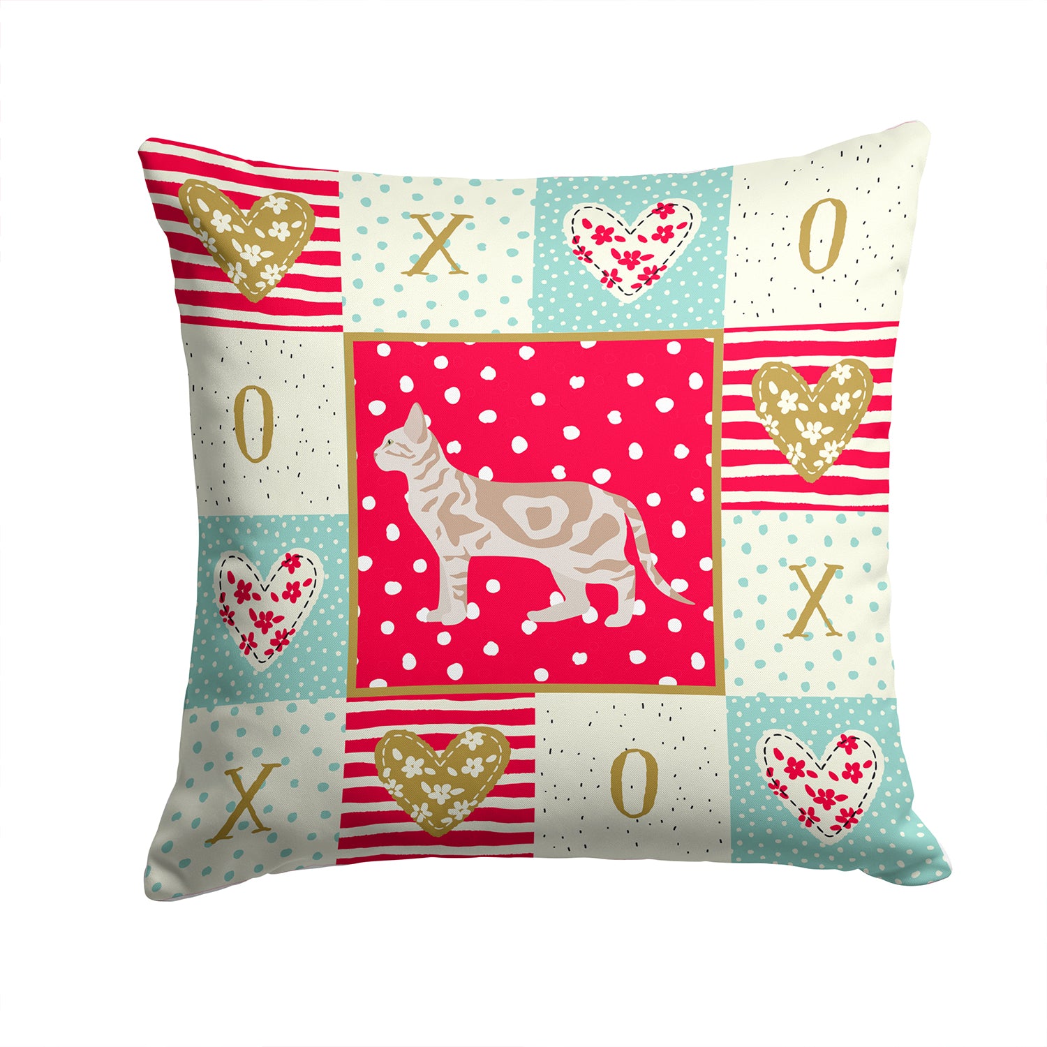 Sokoke #2 Cat Love Fabric Decorative Pillow CK5715PW1414 - the-store.com