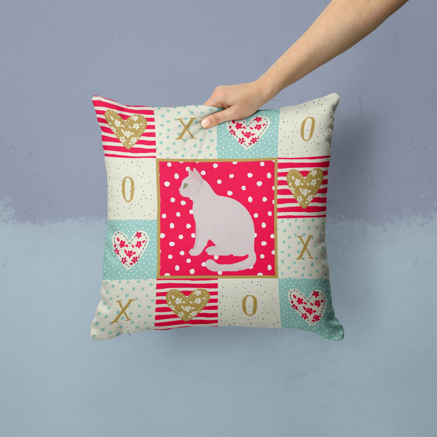 Burmilla #2 Cat Love Fabric Decorative Pillow CK5750PW1414 - the-store.com