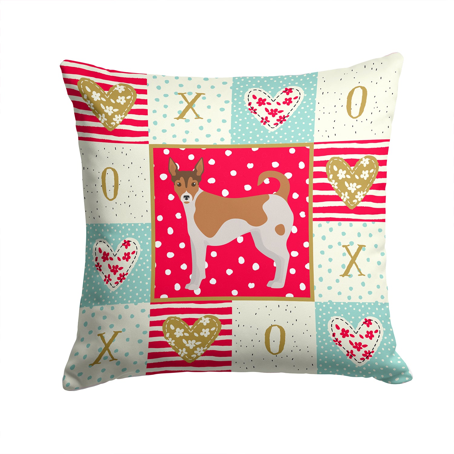 Tenterfield Terrier Love Fabric Decorative Pillow CK5896PW1414 - the-store.com