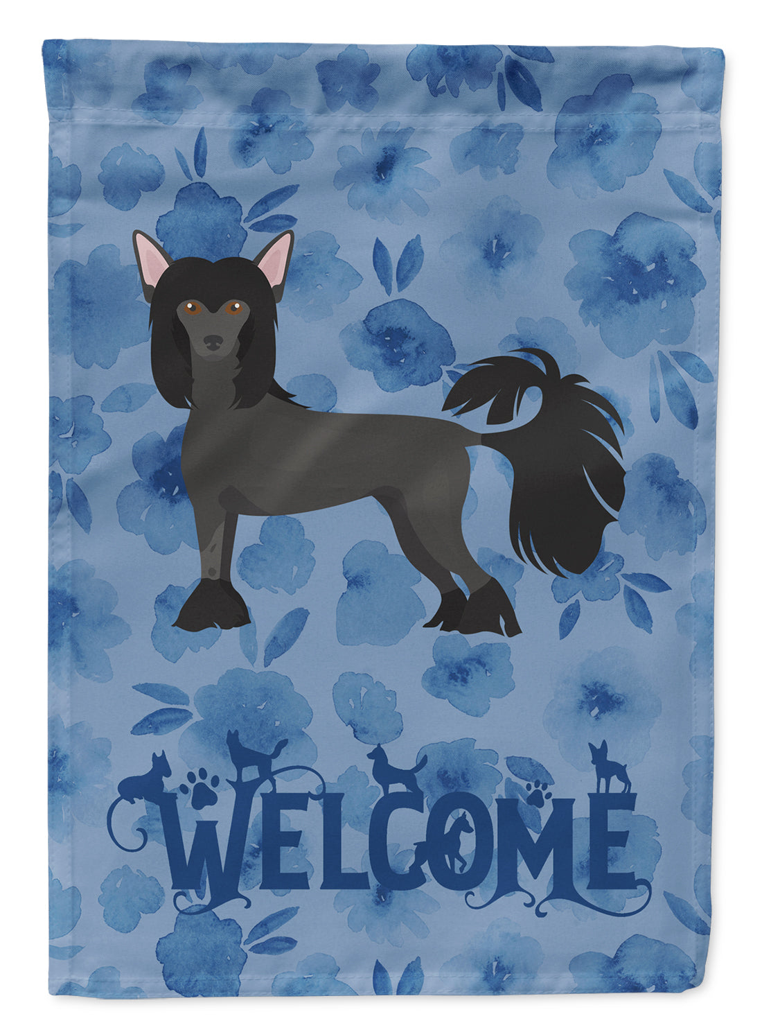 Chinese Crested #1 Welcome Flag Garden Size CK5977GF