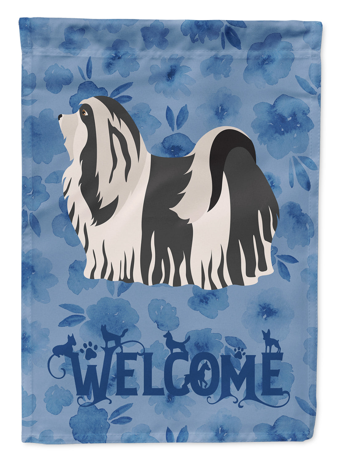 Havanese #1 Welcome Flag Canvas House Size CK5997CHF