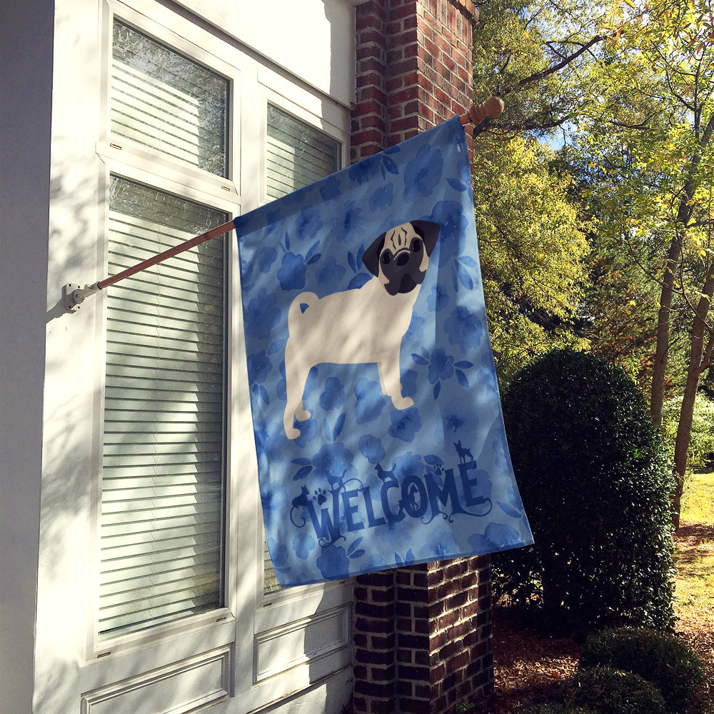Pug #1 Welcome Flag Canvas House Size CK6096CHF