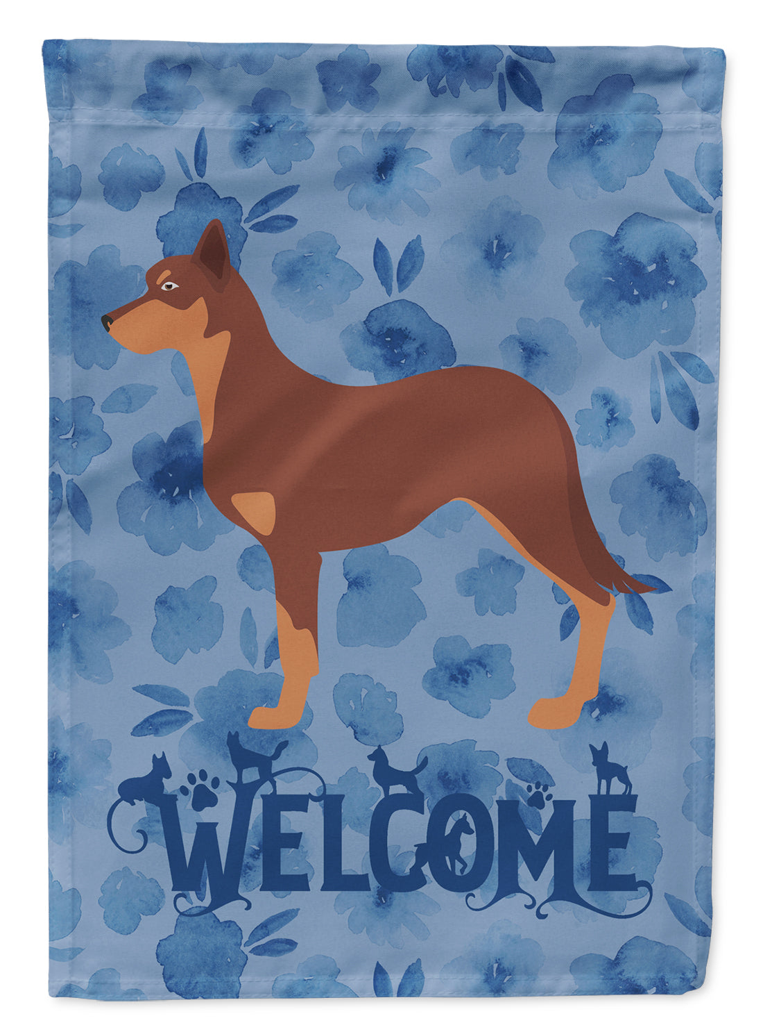 Australian Kelpie Dog Welcome Flag Canvas House Size CK6156CHF