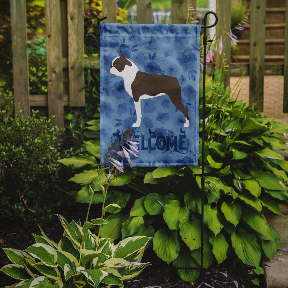 Boston Terrier Welcome Flag Garden Size CK6171GF