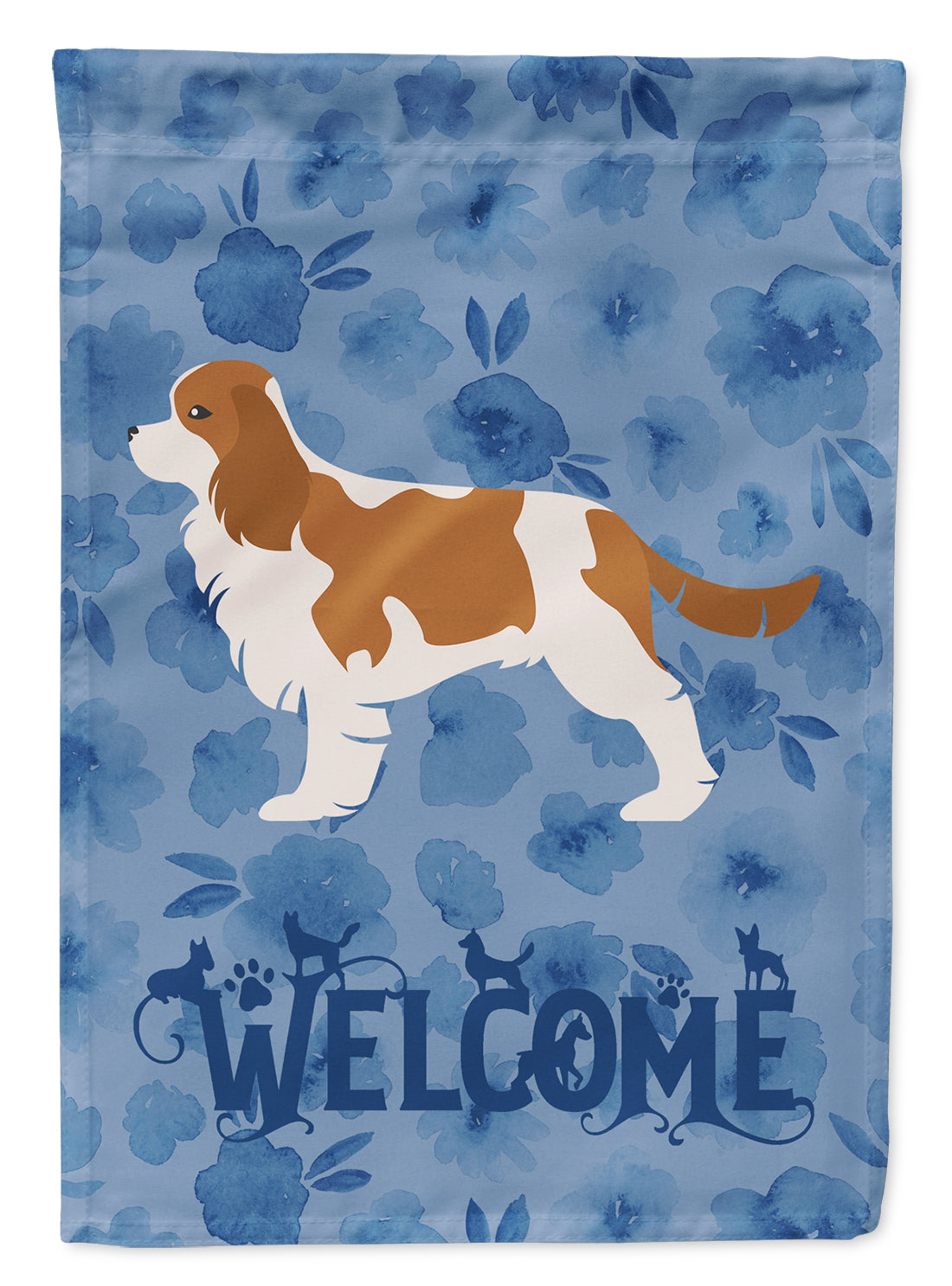 Cavalier King Charles Spaniel Welcome Flag Canvas House Size CK6176CHF