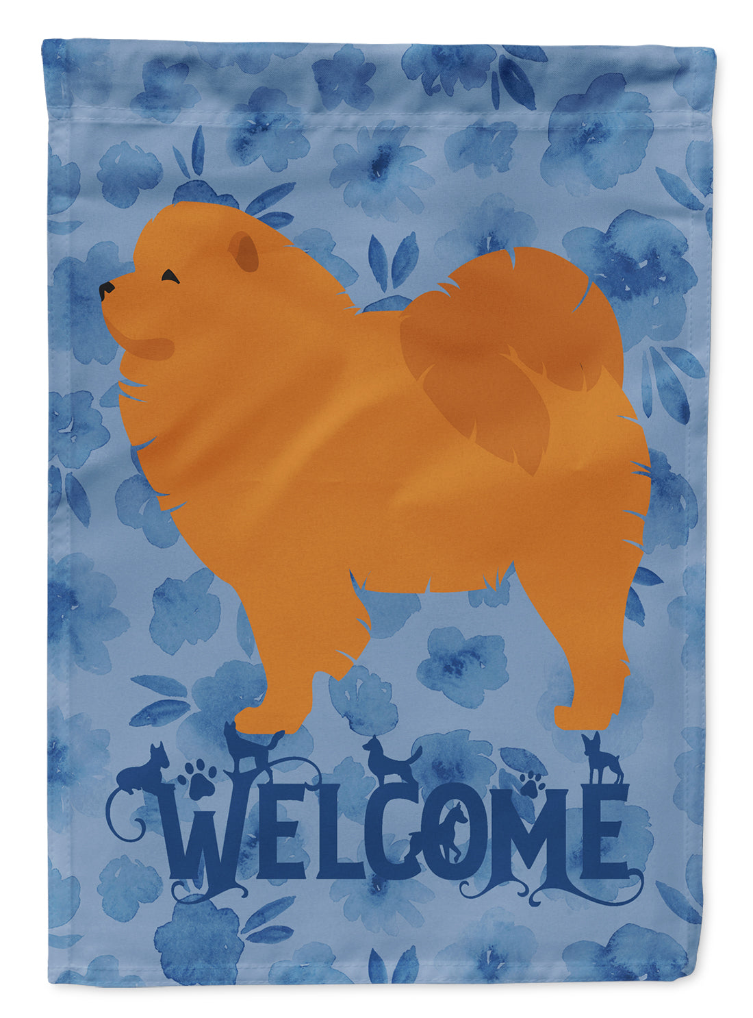 Chow Chow Welcome Flag Canvas House Size CK6178CHF