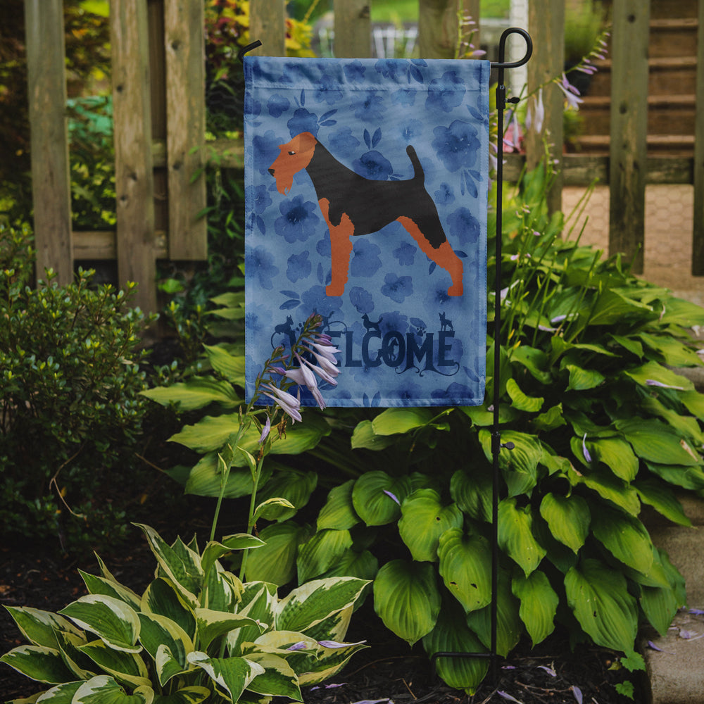 Airedale Terrier Welcome Flag Garden Size CK6184GF