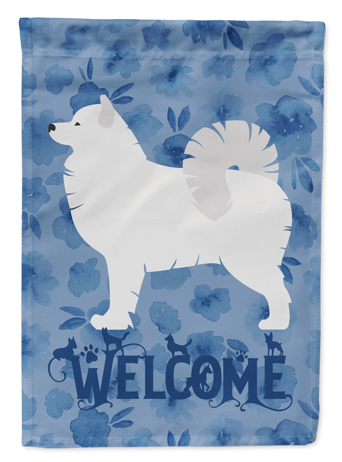 Samoyed Welcome Flag Canvas House Size CK6186CHF