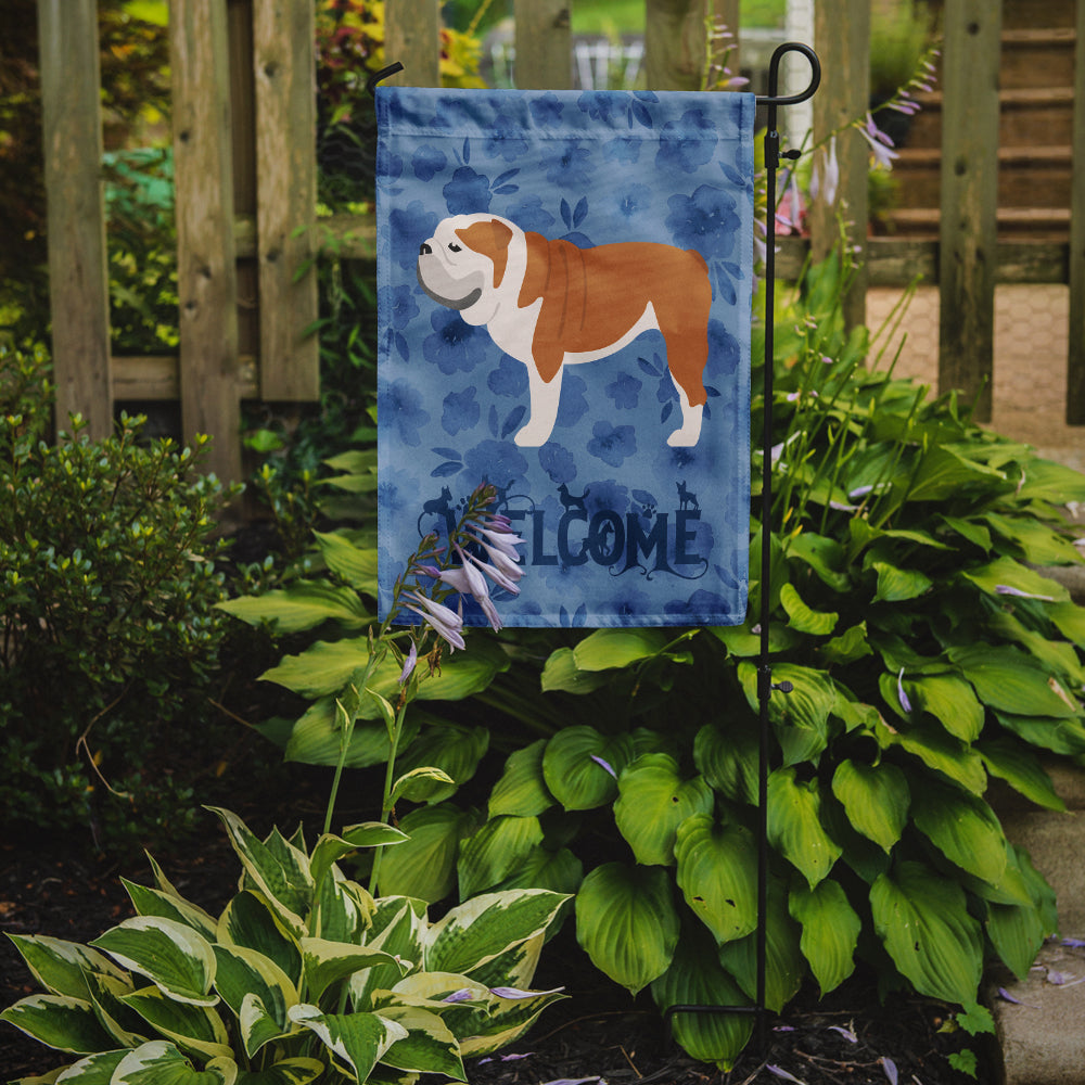English Bulldog Welcome Flag Garden Size CK6189GF