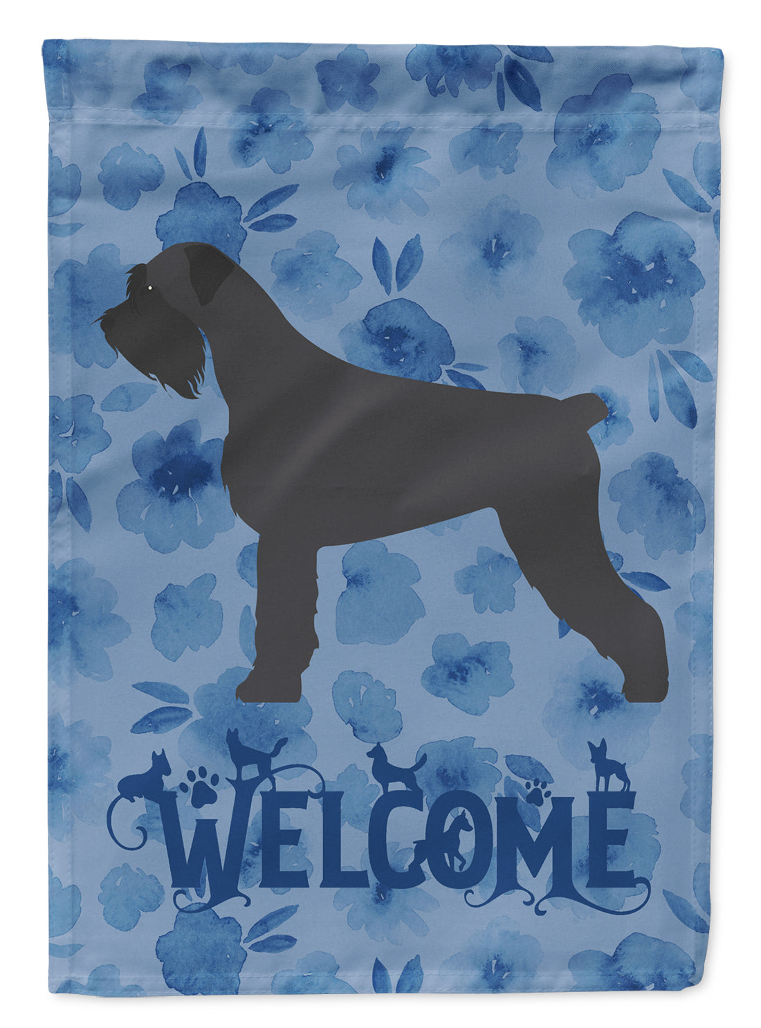 Giant Schnauzer Welcome Flag Canvas House Size CK6200CHF