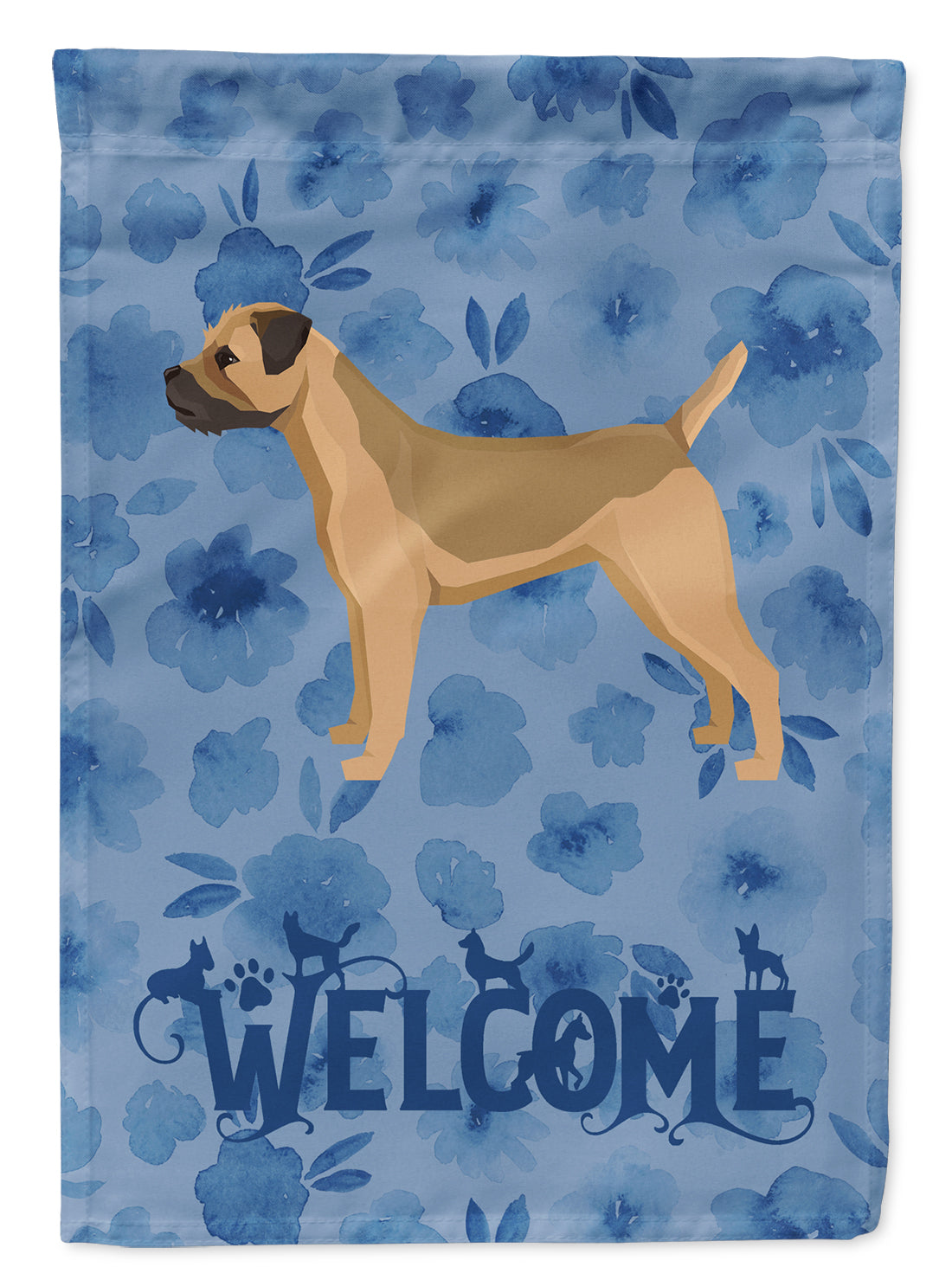 Border Terrier Welcome Flag Canvas House Size CK6227CHF
