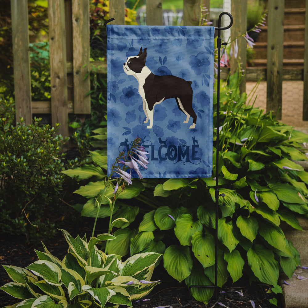 Boston Terrier Welcome Flag Garden Size CK6229GF