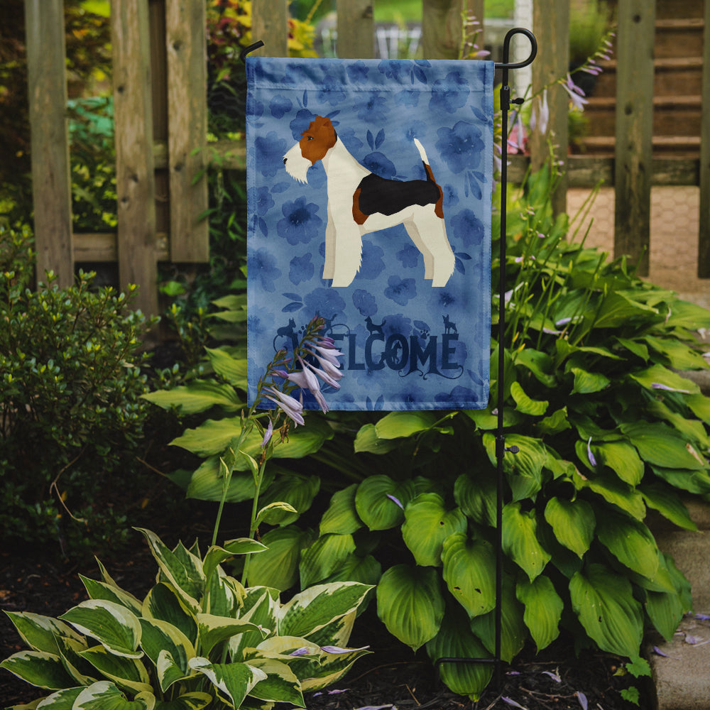 Fox Terrier Welcome Flag Garden Size CK6242GF