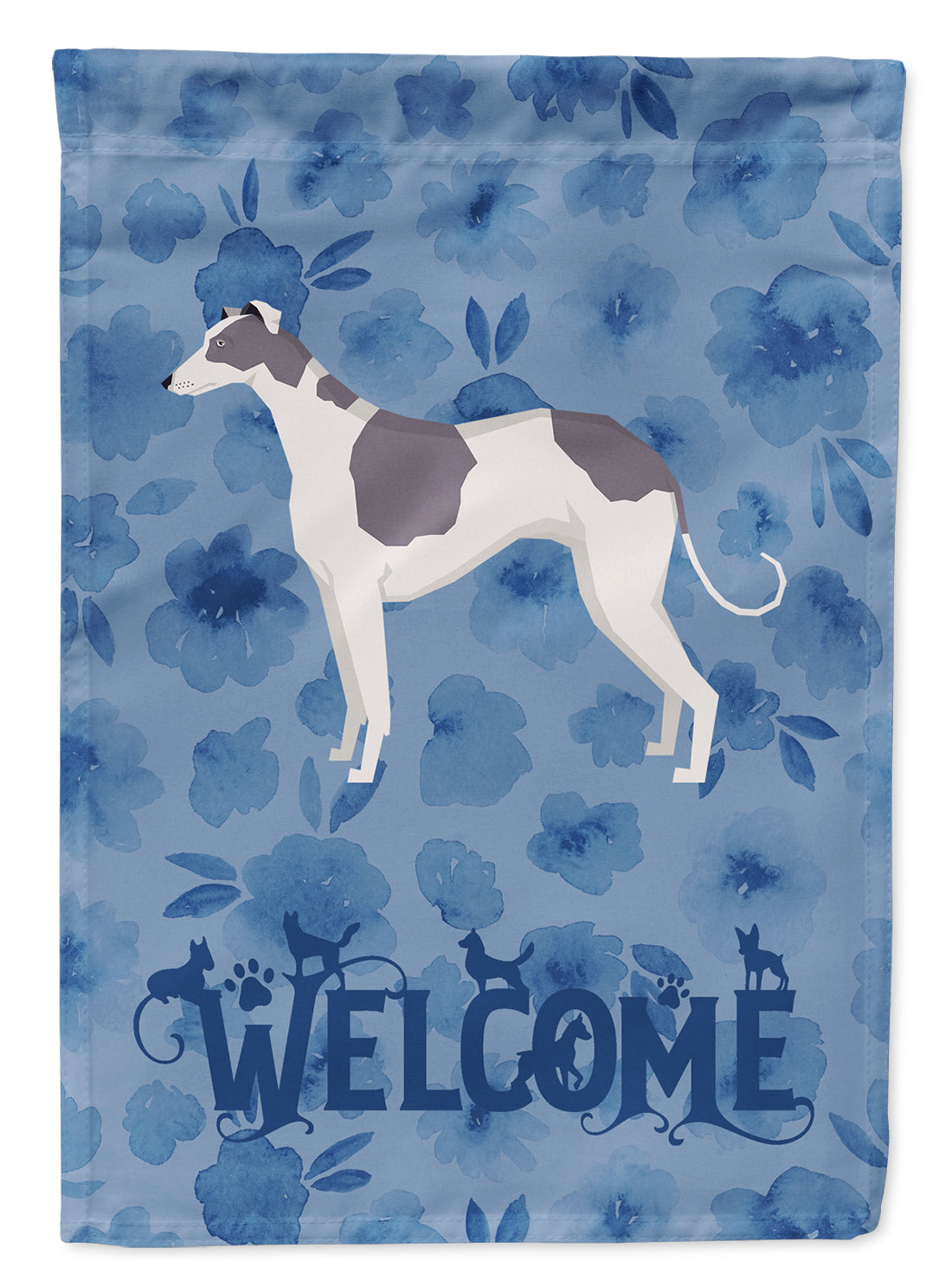 Greyhound Welcome Flag Canvas House Size CK6247CHF