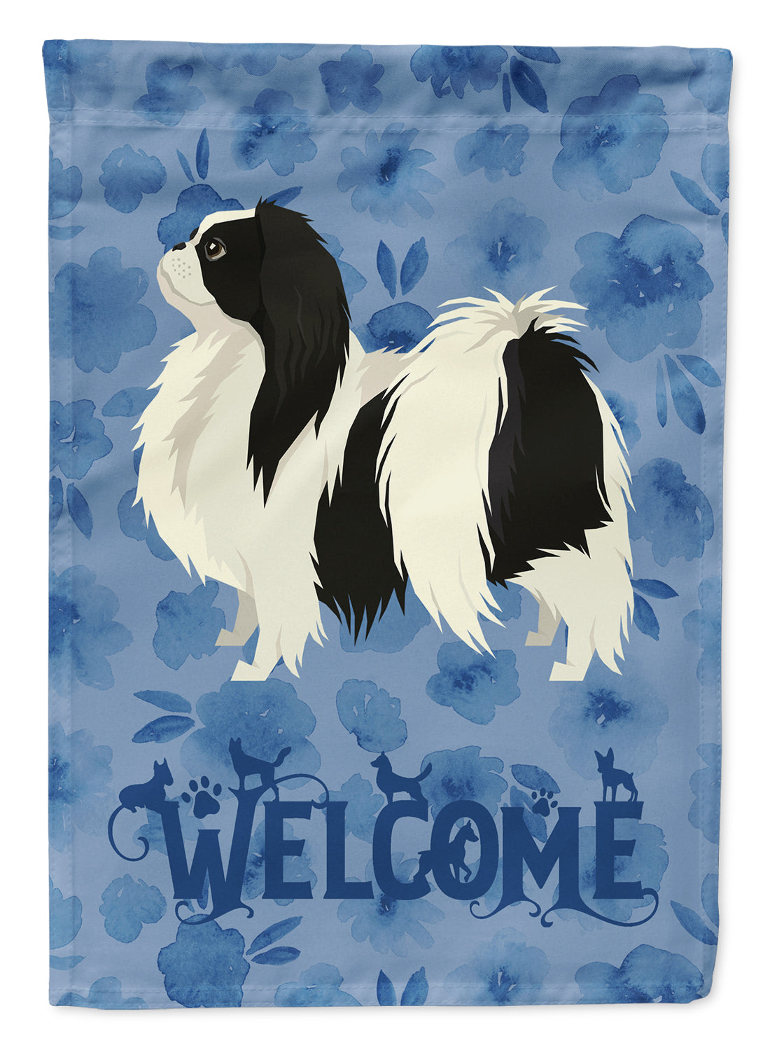 Japanese Chin Welcome Flag Canvas House Size CK6252CHF