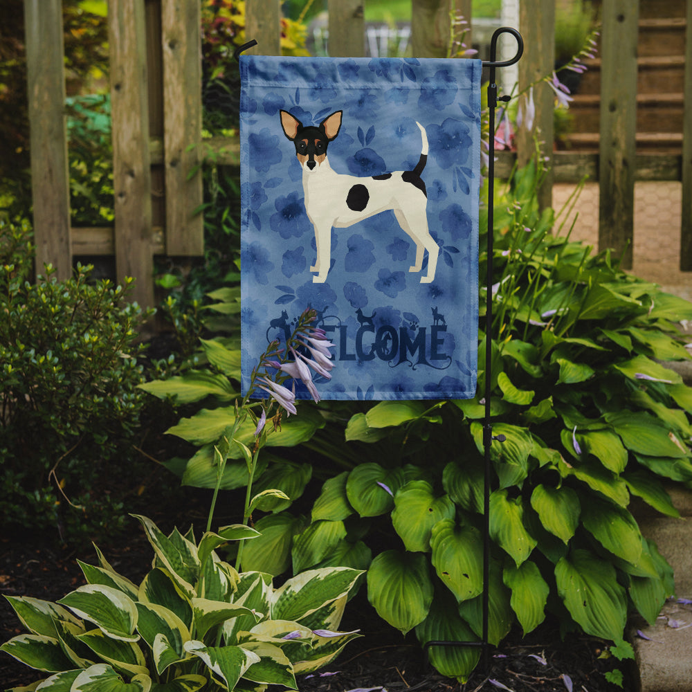 Toy Fox Terrier Welcome Flag Garden Size CK6271GF