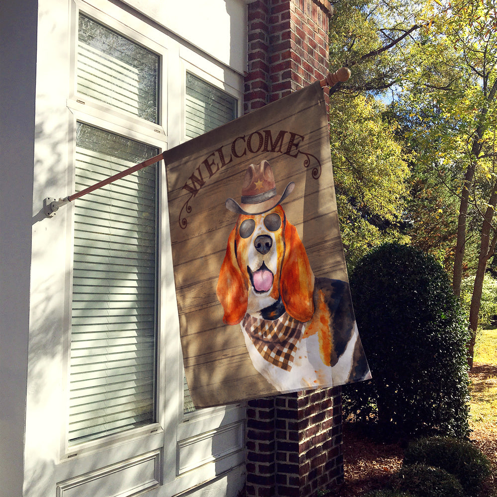Basset Hound Country Dog Flag Canvas House Size CK6280CHF