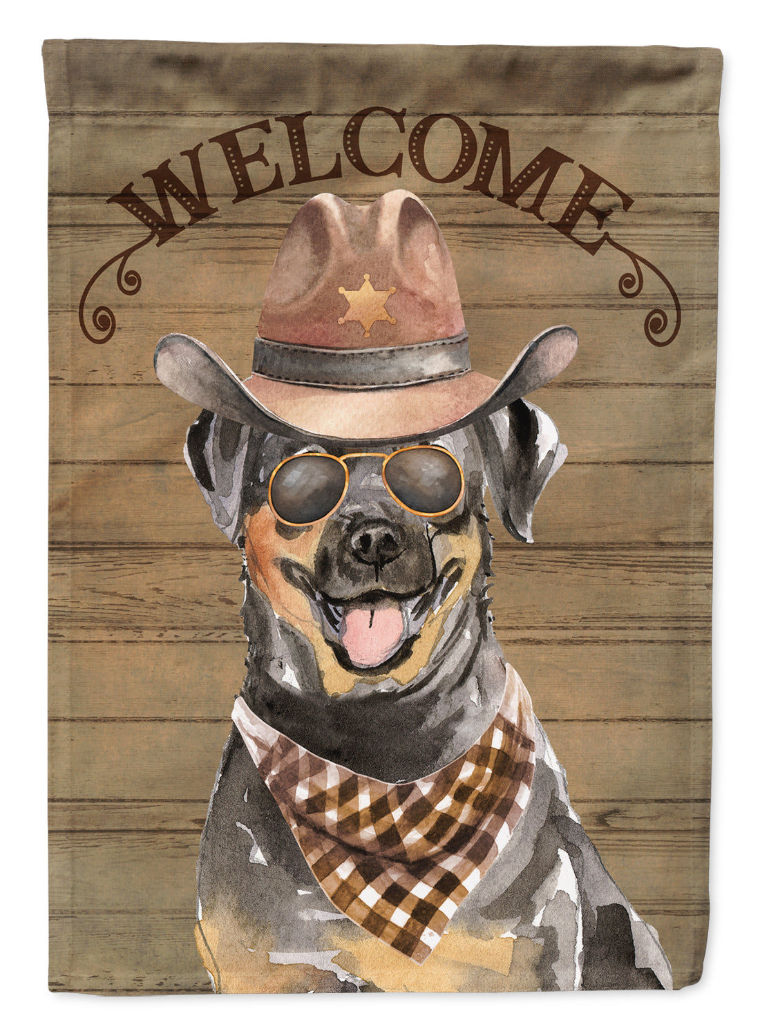 Rottweiler Country Dog Flag Canvas House Size CK6353CHF