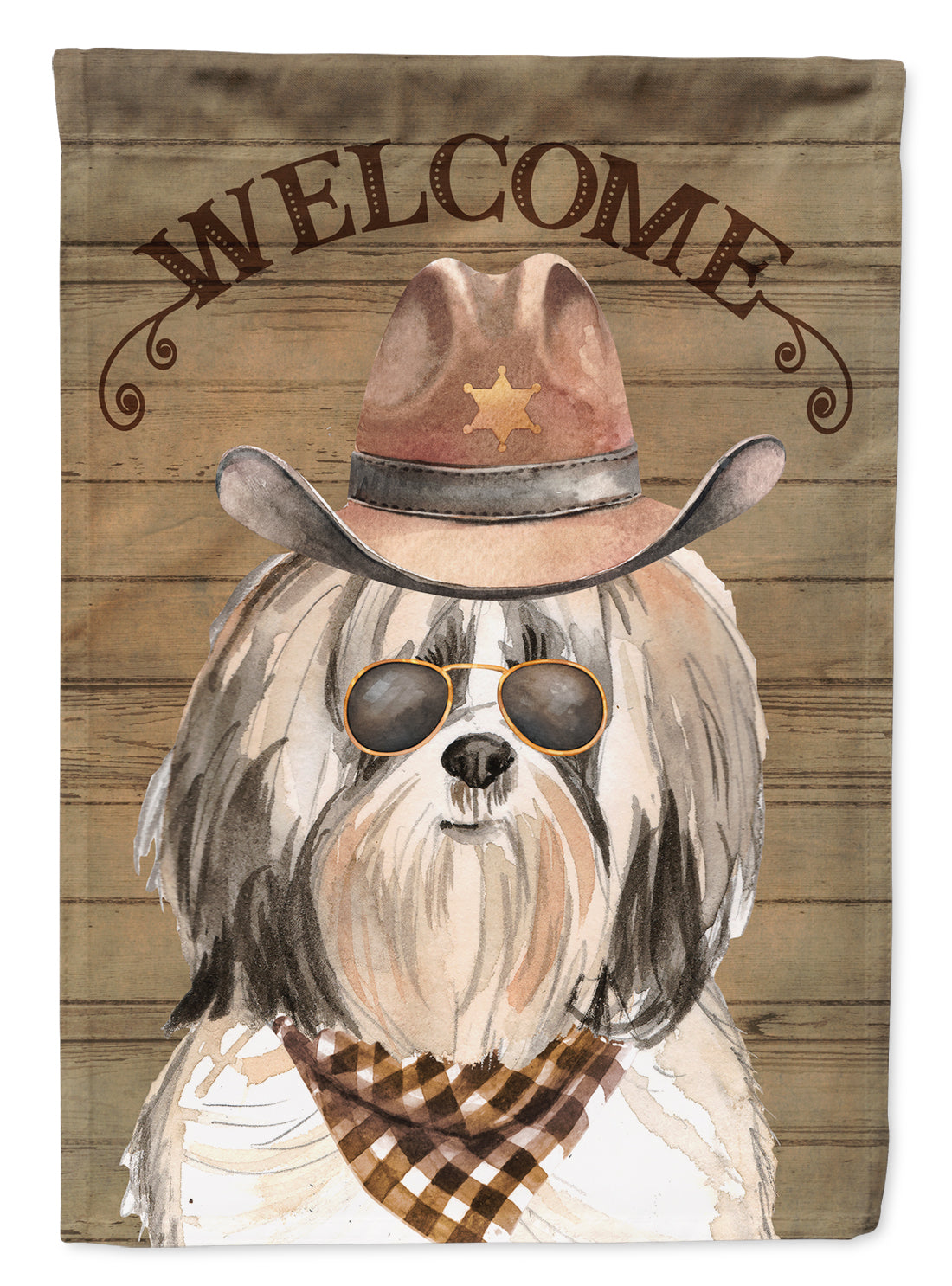 Shih Tzu #2 Country Dog Flag Canvas House Size CK6362CHF